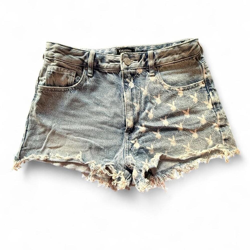 Pacsun playboy blue denim shorts